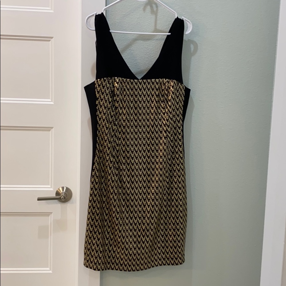 Gold & Black sequined dress
